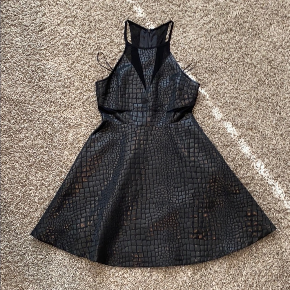 NWOT faux leather snake skin dress